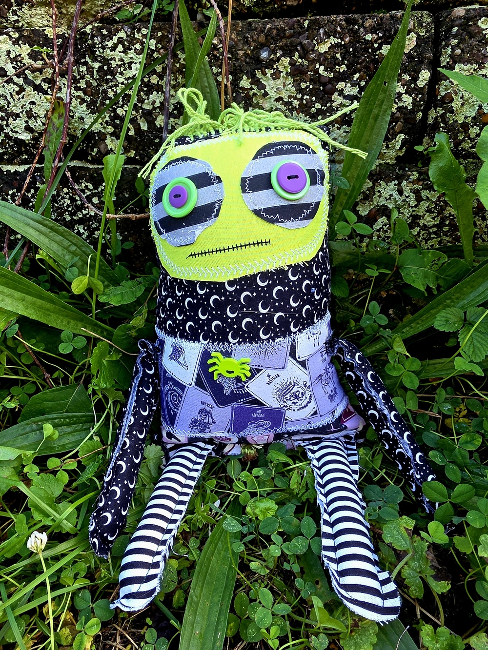 Dumpster Dollies OOAK Art Doll Hexley Moonrot Handmade Gothic Creepy Doll